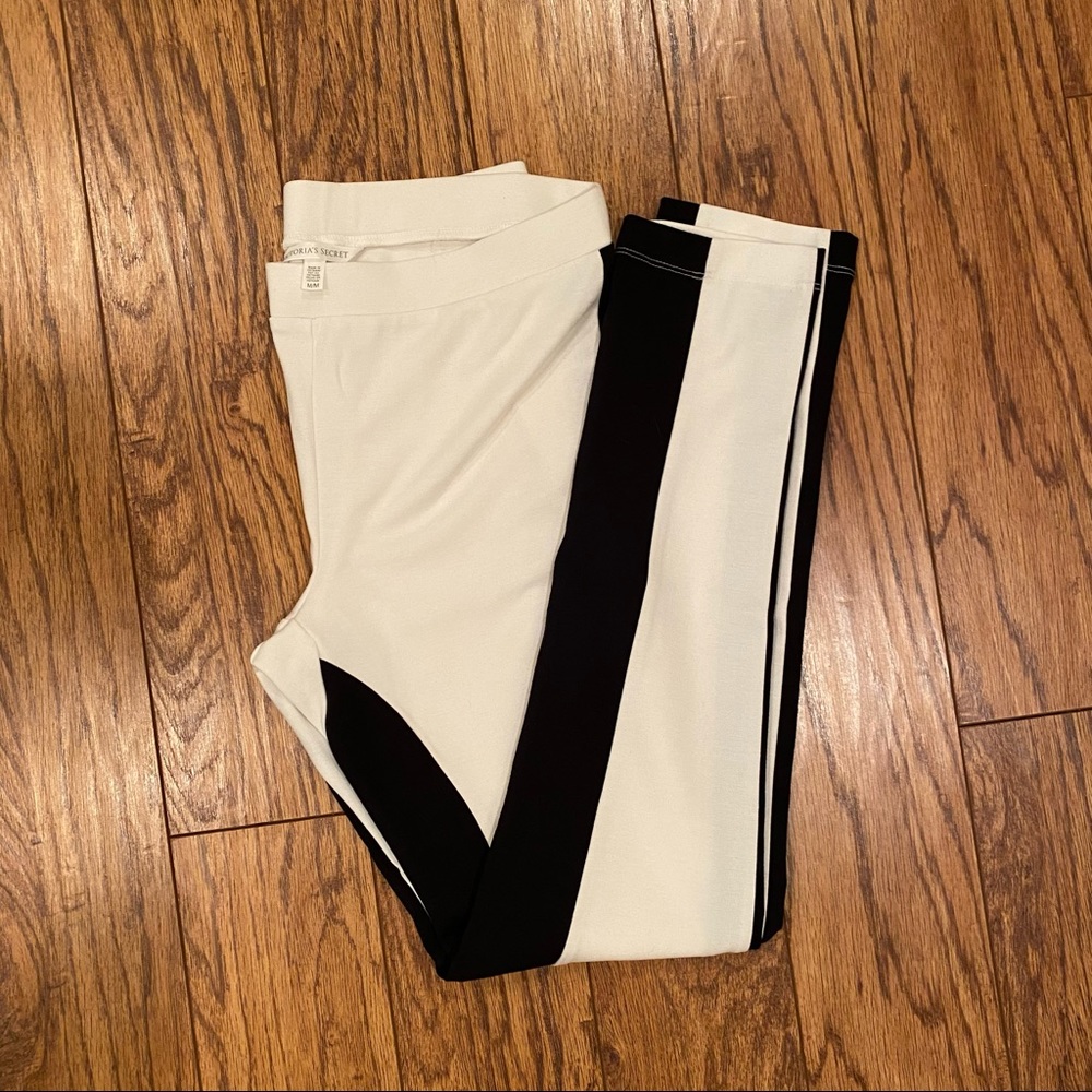 Victoria Secret White with Black Stripe Legging